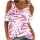thumbnail image 1 of Camisas de Manga Corta para las Mujeres Blusa de Cuello Redondo de Impresión Casual, Top de Algodón de Imitación Ligero para el Hogar, el Uso Diario Y las Cuatro Estaciones, 1 of 4