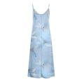 thumbnail image 4 of Generic Women's Summer Maxi Dress Casual V-Neck Sleeveless Bohemian Spaghetti Strap Floral Long Maxi Dress, 4 of 4