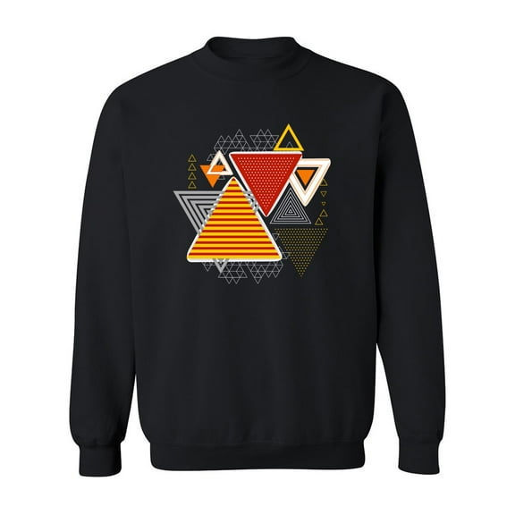 Abstract Colored Triangles. Sweatshirt Men -Image by Shutterstock, Male 3X-Large