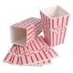 thumbnail image 1 of KAKOWELY 6 cajas de papel para palomitas de maíz con diseño de rayas de talla grande para fiestas, color rojo, 1 of 4