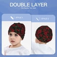 thumbnail image 6 of Honeii Rose Print Kids Knit Beanie Watch Hat ,Knit Cap for Boys and Girls, 6 of 7