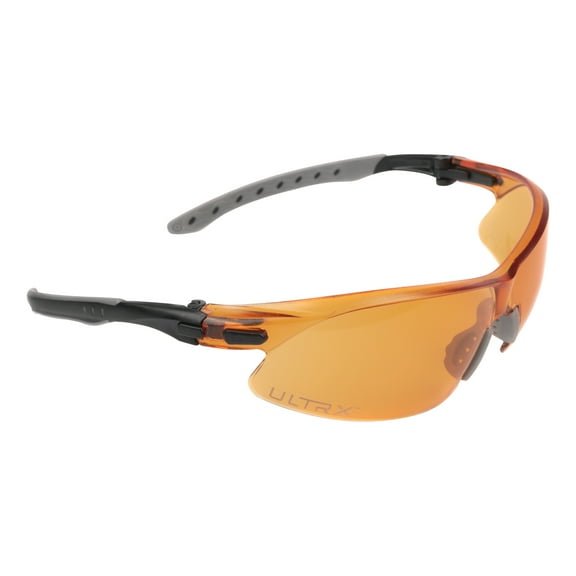 ULTRX™ Keen Safety Glasses, Amber, Gray Frames, Adult, Anti-fog