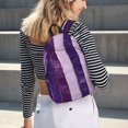 thumbnail image 7 of Casual Canvas Backpack Without Interlayer Large Capacity Stick Bag Design For Outdoor Shopping Office Outdoor Sports Violet Violet Stripe_2 Small, 7 of 7