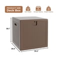 thumbnail image 4 of 80 Gallon Outdoor Storage Box Waterproof, Lockable Resin Deck Box, Patio Deck Storage Box For Package Delivery, Square Deck Box Container for Furniture Cushions, Garden Tools, Pool Accessories, 4 of 8