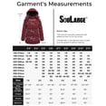 thumbnail image 5 of Soularge Women's Plus Size Puffer Jacket Windproof Winter Coat Warm with Removable Hood Wine Red 4X, 5 of 12