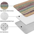 thumbnail image 5 of Yellow and Pink Geometric Boho Pattern Bathroom Rugs Sets 3 Piece,Toilet Cover Set,Absorbent Non Slip Bathroom Mats Sets with U-Shaped Contour Rug Toilet Rug Set, 5 of 5