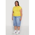 thumbnail image 4 of Womens Plus Size Side Ruched Tee, 4 of 5