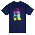 thumbnail image 1 of Triple Multicolor Old Radio Medium Front Vertical Graphic Men's Navy T-shirt, 1 of 1