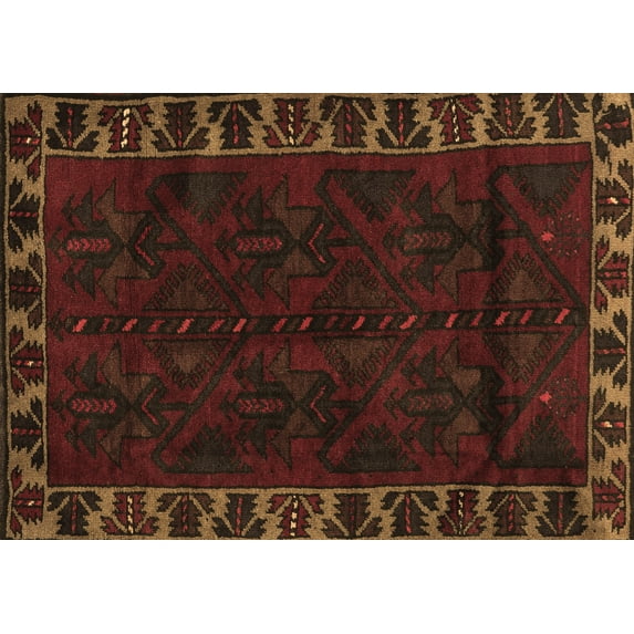 Ahgly Company Indoor Rectangle Persian Brown Traditional Area Rugs, 7' x 9'