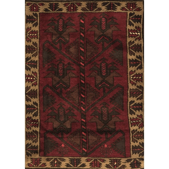 Ahgly Company Indoor Rectangle Persian Brown Traditional Area Rugs, 5' x 7'