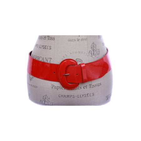Floral Patent Belt - 2 1/4