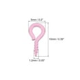 thumbnail image 2 of 300 Pack Small Screw Eye Hooks Mini Eyelets Screws, 5x10x1.2mm, Pink, 2 of 5