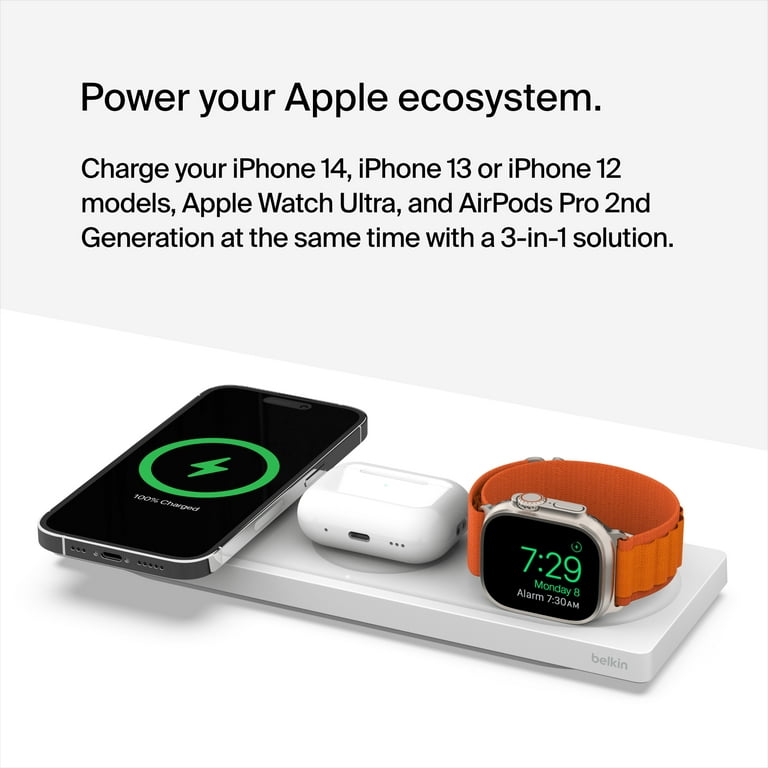 Belkin MagSafe 3-in-1 Wireless Charging Pad - Fast Wireless