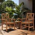 thumbnail image 2 of LuxenHome Carmel Set of 2 Solid Wood Outdoor Dining Chair, 2 of 6