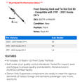 thumbnail image 2 of Front Steering Rack and Tie Rod End Kit - Compatible with 1997 - 2001 Honda CR-V 1998 1999 2000, 2 of 2