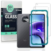 Ibywind Screen Protector for Redmi Note 9T 5G(6.53") [Pack of 2] with Camera Lens Protector,Back Carbon Fiber Skin