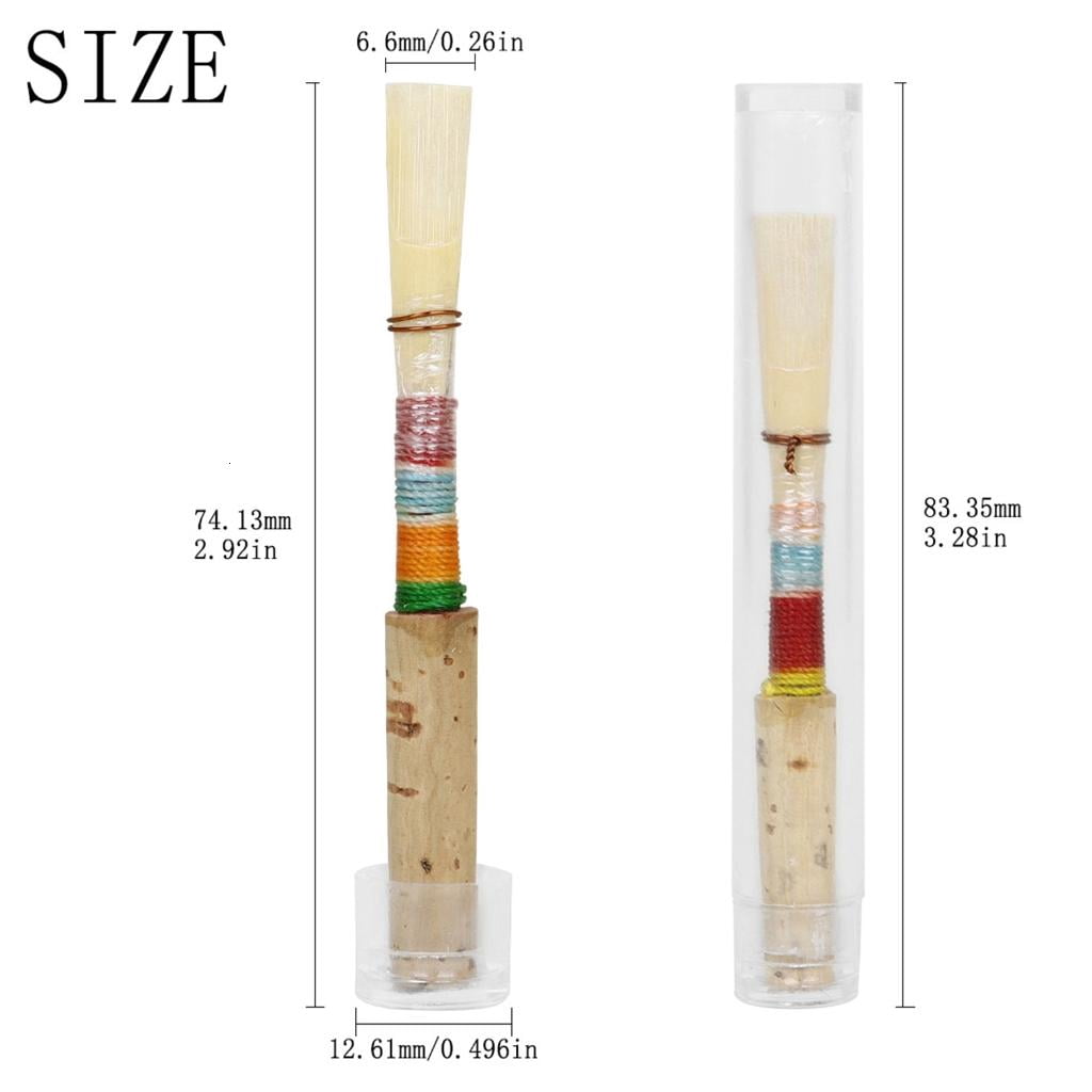 CEORPER 4Pcs Soft Mouthpiece Natural Reed Medium Soft Oboe Reed for Beginners/Students