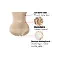 thumbnail image 7 of DODOING Women's Tummy Control Underwear High Waist Slimming Brief Control Panty Butt Lifter Shapewear Black/Beige, 7 of 7