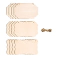 thumbnail image 1 of AMLESO 12Pcs Unfinished Blank Signs, DIY Wooden Beige Plain Plaque with Rope, Rectangle, 1 of 3