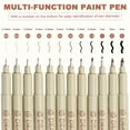 thumbnail image 4 of Uxcell 6Pcs Fineliner Ink Pens, 1.0mm Brown Micro Pens with Waterproof Archival Ink for Watercolor Sketching Cartoon Technical Drawing, 4 of 6