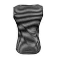 thumbnail image 4 of Ltctricy Tank Tops for Women 2025 Summer Scoop Neck Button Front Striped Knit Sleeveless Shirts Soft Casual Tunic Blouses, 4 of 5