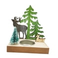 thumbnail image 2 of yotijay Christmas Reindeer and Trees Candle Holder Versatile 10.3x6.8x12cm for Fireplace, 2 of 9