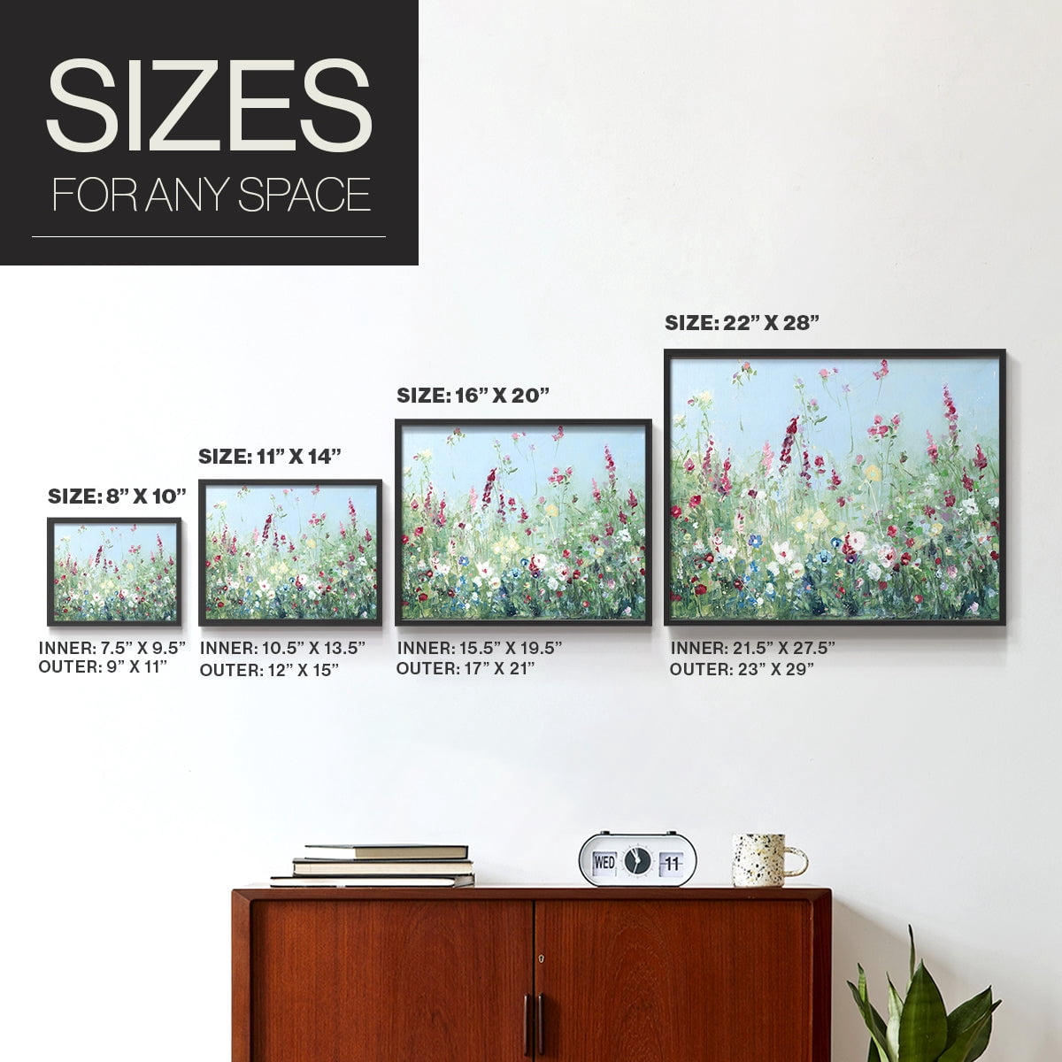 Sweet Summer Meadow by Sally Swatland - Restickable Framed Giclée Print