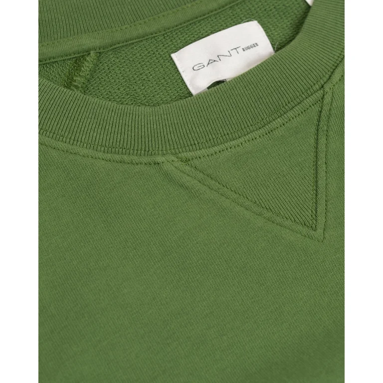 Gant Rugger Men\'s The Medium Crew Green, Sweatshirt (206145), Chlorophyll Organic