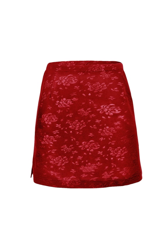 Women's Rosy Emboss Texture Knit Skirt #2914