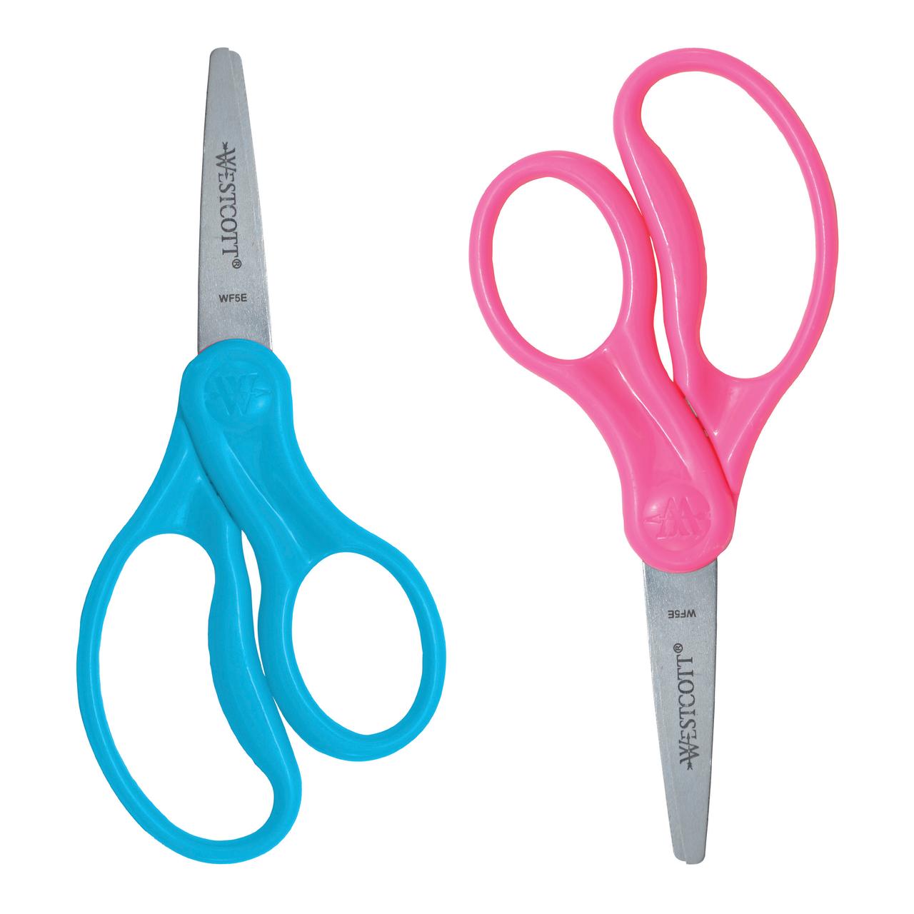 Westcott® Hard Handle Kids Value Scissors, 5", Pointed, Assorted Colors, 2 Pack - image 2 of 9