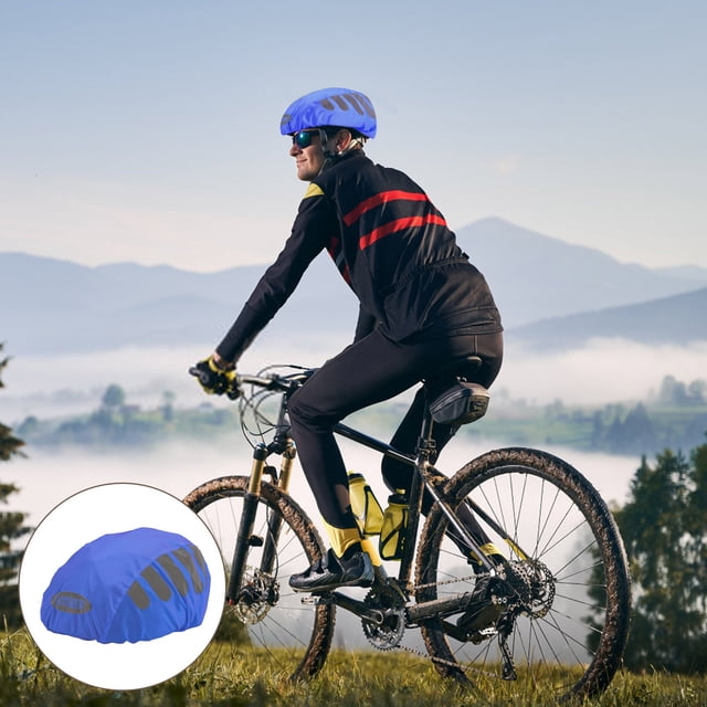 Kroder Bike Helmet Cover with Reflective Strip, High Visibility Waterproof Cycling Bicycle Helmet Rain Cover Breathable Road Bicycle Helmet Water Cover Ride Gear