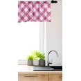 thumbnail image 3 of Ambesonne Geometric Window Valance, Diagonal Pastel Color, 54" X 12", Fuchsia Pale Pink White, 3 of 3