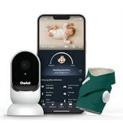 Owlet Dream Duo - Smart Portable Video Baby Monitor - HD Video Camera + Sock With Heart Rate, AVG Oxygen Tracker - Deep Sea Green