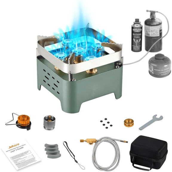 Camping Stove Portable Propane Camping Stove Small Outdoor Stove, 30,000 BTU Camp Stove,Windproof Single Butane Stove, with Carrying Case & ignitor,for Camping, Backpacking, Emergency