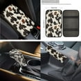 thumbnail image 6 of XYZCANDO Cow Print Trash Can Car Coasters Handbrake Cover Lipstick Cover Keychain Fender Cover Seat Belt Cover Armrest Cover Steering Wheel Cover Car Cushion Cover Colorful, 6 of 7
