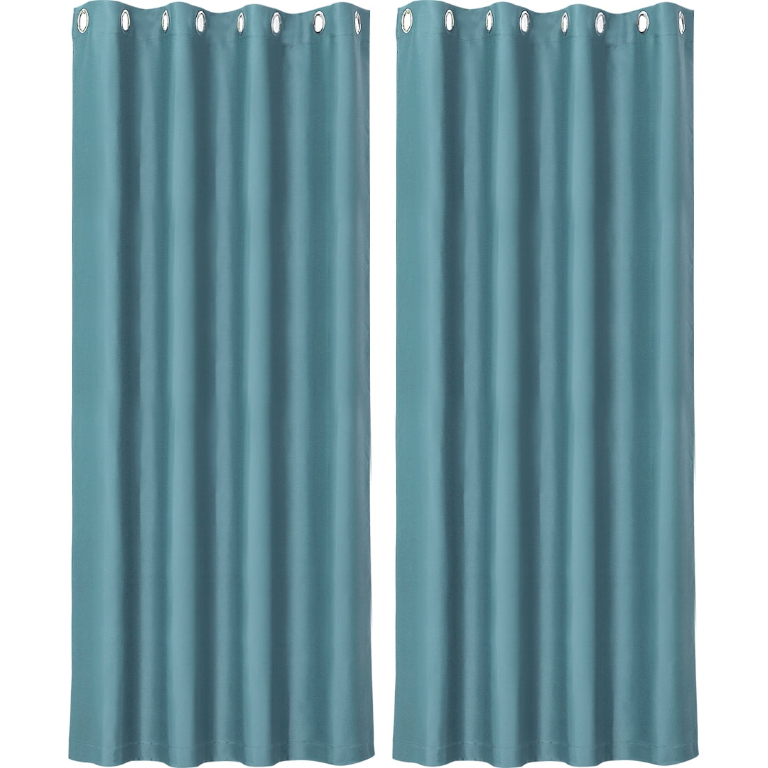 Unique Bargains Polyester Blackout/Room Darkening Curtain Pair Grommet
