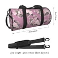 thumbnail image 4 of Xecao Rose Flowers print Round Travel Duffel Bag is a foldable gym bag with an inner pocket, perfect for travel sports, 4 of 8