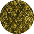 thumbnail image 1 of Ahgly Company Machine Washable Indoor Round Transitional Black Brown Area Rugs, 5' Round, 1 of 7