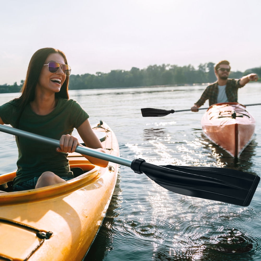 YOUTHINK 2Pcs Aluminium Alloy Detachable Lightweight Ribbed Kayak Paddles Boat Oars Kayak Paddle