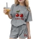 thumbnail image 2 of Conjuntos de blusas y camisas de cuello redondo y manga corta para niños, conjunto de dos piezas de top y pantalones cortos de manga corta con cuello redondo y manga corta para niños, top de poliéster, 2 of 6