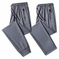 thumbnail image 6 of Men's Stretch Active Pants Casual Fashion Drawstring Pants Outdoor Comfy Lightweight Travel Hiking Work Pants with Zipper Pockets Dark Gray M, 6 of 7