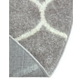 thumbnail image 7 of Unique Loom Trellis Frieze Collection Area Rug - Rounded (3' Round Light Gray/Ivory), 7 of 7