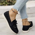 thumbnail image 6 of KEGIRLOM Women's Fashion Casual Spring Style Solid Color Shallow Mouth Outdoor Wear All-Match One-Foot Loafers Flat Bottom Round Toe Moccasins Shoes Black 5.5, 6 of 9