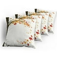 thumbnail image 5 of Ambesonne Fall Throw Pillow Cover 4 Pack, Flying Maple Leaf Seasons, 18", Brown Orange, 5 of 7