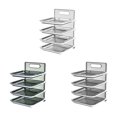 thumbnail image 4 of Naiovety Estante para platos, organizador de cocina montado en la pared, bandejas para platos, juego de 4 bandejas de organización para cocina Gris transparente, 4 of 6