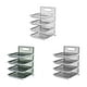 thumbnail image 4 of Naiovety Estante para platos, organizador de cocina montado en la pared, bandejas para platos, juego de 4 bandejas de organización para cocina Gris transparente, 4 of 6