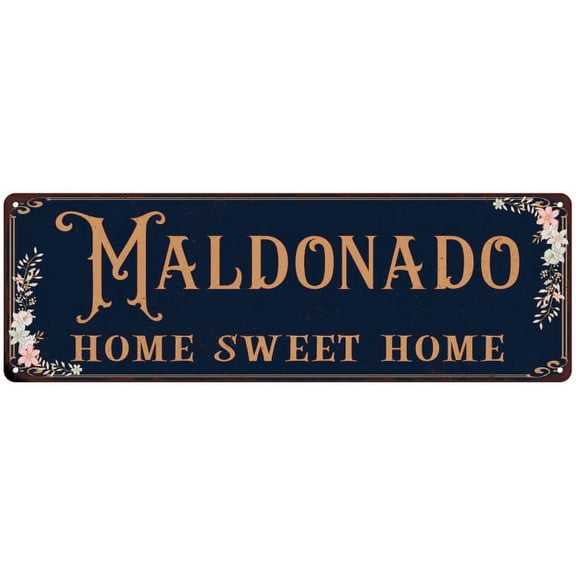 MALDONADO Home Sweet Home Victorian Gift 6x18 Metal Sign 206180046940