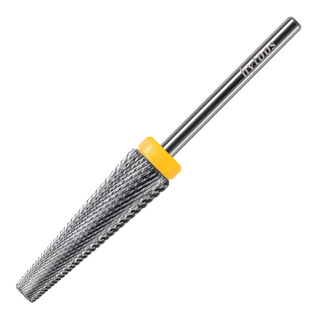 Brocas para uñas HYTOOS, superlargas, 24 mm, 5 en 1, carburo cónico