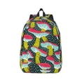 thumbnail image 2 of Rocae Green Mushroom for Durable Canvas Backpack Leisure Large Bag Travel Rucksack Multi-function Backpack Small, 2 of 8