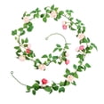 thumbnail image 1 of Guirnalda de rosas artificiales, flores de enredadera realistas, suministros de bricolaje, decoración de bodas, 1 of 9